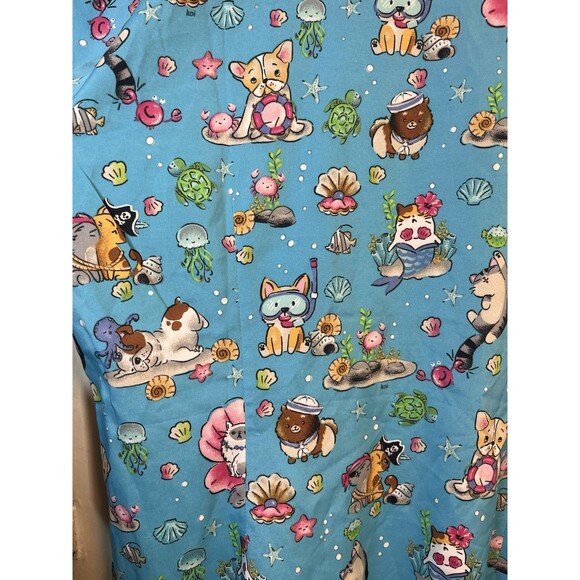 Koi Basics Critters Under The Sea Cats Women's 2-Pocket STRETCH Scrub NWT Sz L - Picture 12 of 12